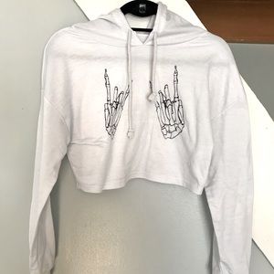 Skeleton Crop Sweatshirt